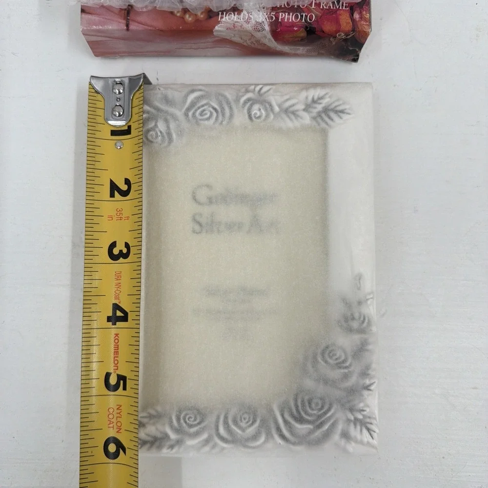 Satin Rose Godinger Silver Plated Photo Frame 3x5 Floral‎ Rose New In Box